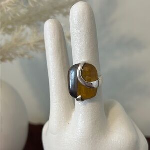 925 Silver and Tigers eye Ring